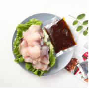 限冷链地区：大湖 冷冻有机花鲢鱼片 配水煮鱼调料包 400g 袋装