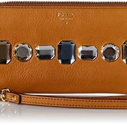Fossil 化石 Sydney Zip Around Phone 女士真皮钱包