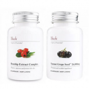 Unichi 玫瑰果精华胶囊+黑葡萄籽精华胶囊 60粒*2瓶