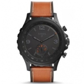 化石（Fossil）Q Nate 深棕色皮革表带 智能手表 手表 watch 运动手表 时尚手表FTW1114