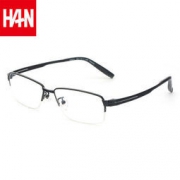HAN 汉 纯钛 光学眼镜架 HN42013+1.60防蓝光镜片