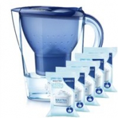 Brita德国技术碧然德滤水壶 Marella XL 3.5L 一壶五芯  蓝色