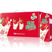 伊利 优酸乳果粒酸奶饮品草莓味245g*12盒