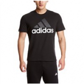 adidas 阿迪达斯 运动型格 男式 短袖T恤  两色可选