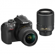 尼康（Nikon） D3400 (18-55mm+55-200mm) 双镜头单反套装 11个AF自动对焦系统