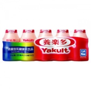 养乐多 活菌型乳酸菌饮料 100ml*5（一排5瓶装） 原味（2件起售）