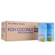 泰国进口 Koh coconut 酷椰屿 100%纯椰子汁 250ml*24盒 整箱