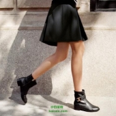 Tory Burch 托里·伯奇 女士真皮双子扣短靴 3.5折 新低$131.25 到手￥1035