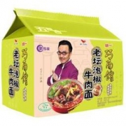 统一 巧面馆 老坛泡椒牛肉面 107g袋面*5袋