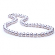 【致爱母亲节】佰色传情 925银淡水珍珠项链8-9mm（附证书）