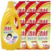 洛娃 富氧净多功能洗衣液套装1kg+补充装500g*9袋