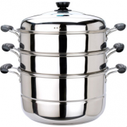 美厨（maxcook）YCZS-28 三层蒸锅 不锈钢复底28cm 蒸煮两用