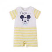 迪士尼宝宝Disney baby婴儿连体衣爬服短袖开闭裆哈衣DA621YE02W0180本白80码