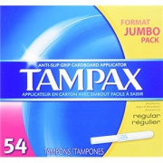 Tampax丹碧丝Cardboard Applicator卫生棉条  用于正常流量 54 张 （2 包）