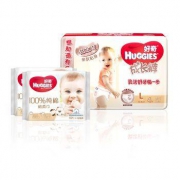 HUGGIES 好奇 铂金装成长裤 L4片*1包+好奇 棉柔巾10抽*2包