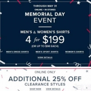 Brooks Brothers 美国官网 精选衬衫4件$199 POLO衫两件$99 清仓区额外75折
