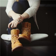 Timberland 添柏岚 Teddy Fleece Fold-Down 女款高帮保暖靴
