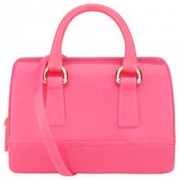Furla 芙拉 CANDY系列 玫粉色 PVC女款 手提斜挎包