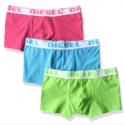 迪赛（DIESEL）  男士平角内裤3条装 多色 舒适透气
