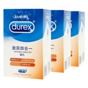 durex 杜蕾斯 激爽四合一 安全套 32只*3+娇妍 男士护理液100ml+男士湿巾24片