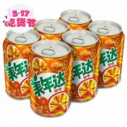 美年达 橙味碳酸饮料330ml*6听