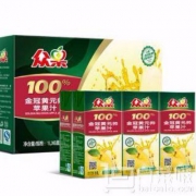 众果 100%纯果汁 金冠黄元帅苹果汁1L×6盒