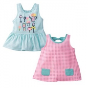 Gerber 女童裙（2件装） Gingham/Garden 5