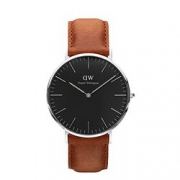 Daniel Wellington 丹尼尔•惠灵顿 DW 黑表盘 皮表带女表 DW00100142-DW00100147