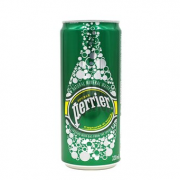 巴黎水（Perrier） 天然含汽矿泉水 330ml*24瓶 水中香槟 西柚味/青柠味/原味