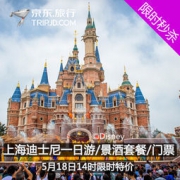 上海迪士尼乐园 成人门票（高峰日）+主题巴士往返