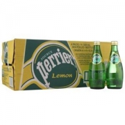 perrier 巴黎水 天然含汽矿泉水 柠檬味 330ml*24瓶