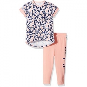 adidas Kids 阿迪达斯 婴儿 训练 婴童针织套服 BK3015 Top:白/微红 F12/神秘蓝 S17 Bottom:微红 F12/黑 86
