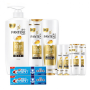 潘婷 修护洗发露750ml+400ml精华素+400ml洗发水+佳洁士牙膏120g*2