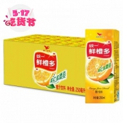 统一 鲜橙多 250ml*24盒/箱 整箱装 橙汁饮料
