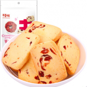 限浙江：百草味 糕点点心特产 蔓越莓曲奇100g/袋