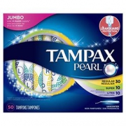 TAMPAX 丹碧丝 Pearl Plastic 珍珠塑管 卫生棉条 50条装