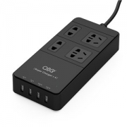 奥睿科旗下 QIC TP4A4U 4口USB充电插排 1.5米 黑色