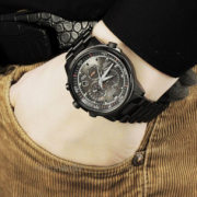 西铁城（CITIZEN） Nighthawk 夜鹰系列 AT4117-56H 男士光动能表腕表 单向旋转表圈