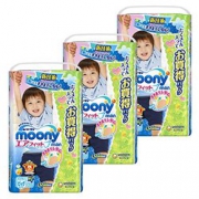 prime会员！Moony 尤妮佳 男宝宝用 纸尿裤 大码 138枚 (46片×3袋)