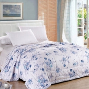 华康家纺 新疆棉花被子夏凉被  200×230cm 梦中花-蓝   119元（169元，双重优惠）