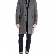 S码！Cole Haan 可汗 男士羊毛混纺长款大衣