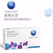 CooperVision 库博 佰视明 硅水凝胶 月抛隐形眼镜 3片装*2 送120ml护理液