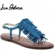 Sam Edelman Gela  女士真皮夹趾凉鞋 新低$26.99