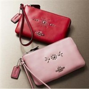 COACH 蔻驰 女士真皮 Western Rivets 柳钉小号手拿包