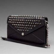 Rebecca Minkoff 瑞贝卡明可弗 Wallet on a Chain女士真皮铆钉单肩手拿包 2.7折$61.85