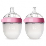 Comotomo 硅胶软奶瓶 150ml 粉色 2只装