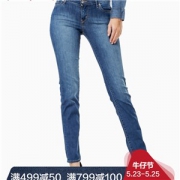李维斯 Levis 700系列 712 女修身水洗牛仔裤 蓝色