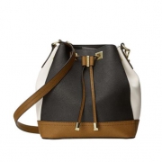 卡尔文 克莱恩（Calvin Klein）   Saffiano Drawstring 女士真皮水桶包