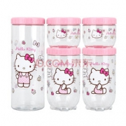 乐扣乐扣 Hello Kitty储物罐5件套 45元(满199-100)