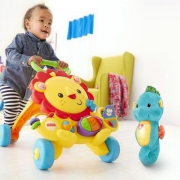 Fisher-Price 费雪 多功能狮子学步车+蓝色安抚海马